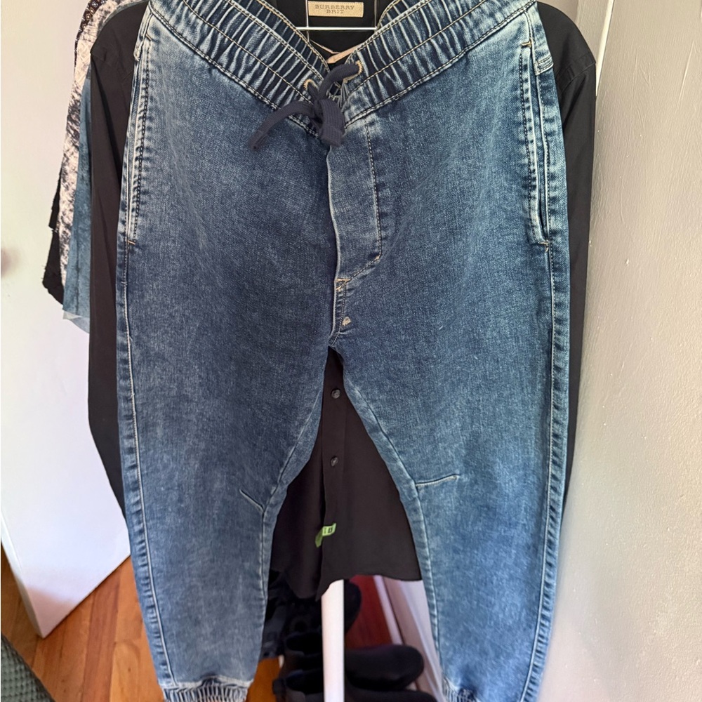 Denim Jogger Pants